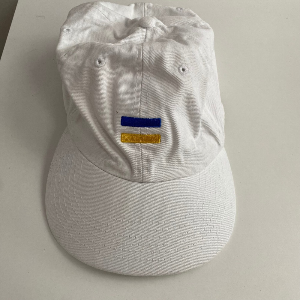 Visa Baseball Hat Women OS White Equality Logo Embroidered Dad Cap